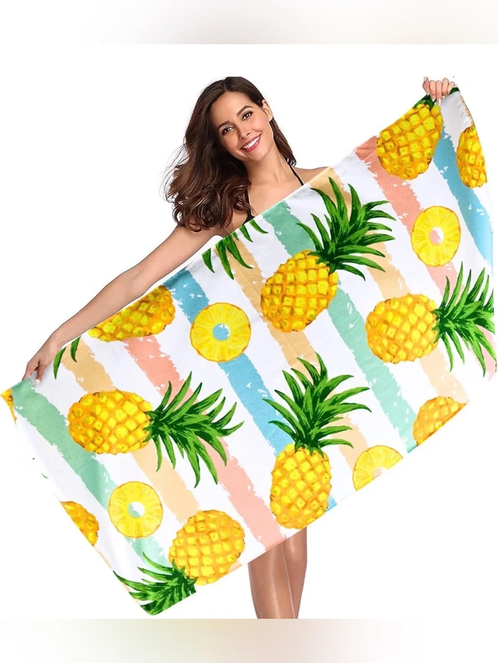 NEW Pineapple Beach Towel 30”x60” Microfiber Quick Dry